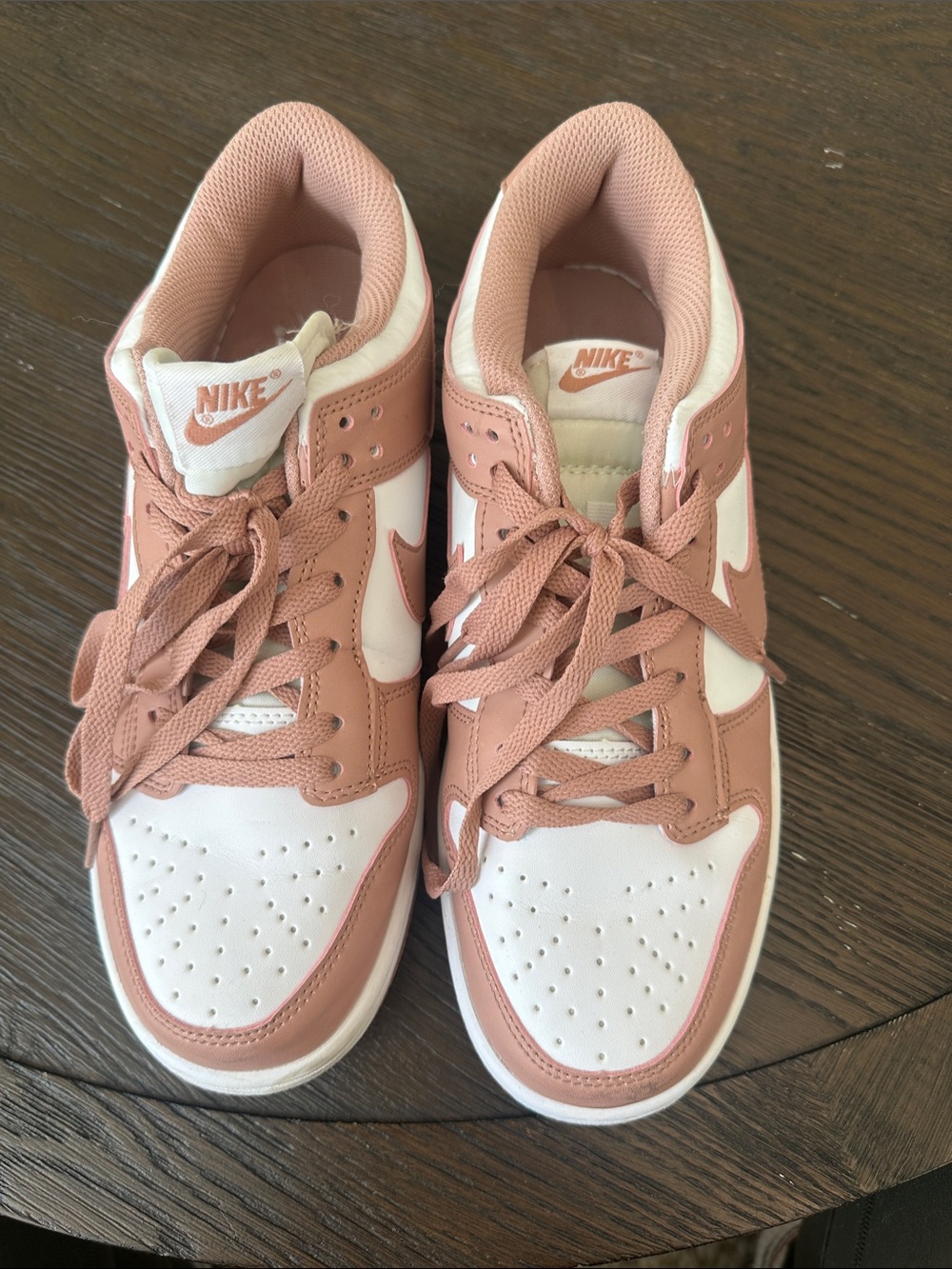 Nike Low-Top Sneakers - Pink and White- worn once